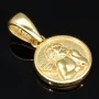 Kleiner, funkelnder Engel-Anhänger aus edlem 14k / 585 Gold (Gelbgold)
