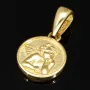 Kleiner, funkelnder Engel-Anhänger aus edlem 14k / 585 Gold (Gelbgold)