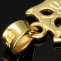 Stilvoller Katzen-Anhänger in modernem Design aus edlem 585er 14K Gelbgold