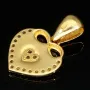 Exquisiter Herz-Anhänger mit Unendlichkeitszeichen aus 14K Gold (Gelbgold) mit feinem Zirkoniabesatz