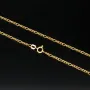 Exquisite Figaro-Panzerkette in zeitlosem Design aus hochwertigem 14K 585er Gold - ca. 50cm lang, ca. 2mm