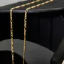 Exquisite Figaro-Panzerkette in zeitlosem Design aus hochwertigem 14K 585er Gold - ca. 50cm lang, ca. 2mm