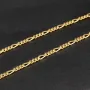Exquisite Figaro-Panzerkette in zeitlosem Design aus hochwertigem 14K 585er Gold - ca. 50cm lang, ca. 2mm