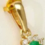 Kostbarer Smaragd-Anhänger in 18K 750 Gold bestückt mit einem edlen, kolumbianischen Smaragd (ca. 1,31 ct.) und 14 Diamanten (gesamt ca. 0,42 ct.)