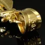 Exklusiver Anhänger mit filigranem Blattmotiv aus hochwertigem 585 / 14 Bicolor Karat Gold