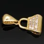 Iced Out Anhänger aus 14K 585 Gold - Designer- Handtasche aus edlem, glänzenden Gelbgold mit vielen funkelnden Zirkonia besetzt