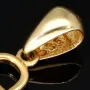Iced Out Anhänger aus 14K 585 Gold - Designer- Handtasche aus edlem, glänzenden Gelbgold mit vielen funkelnden Zirkonia besetzt