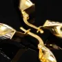 XL Bicolor Gold-Creolen aus exquisitem 14K 585 Gelbgold und Weißgold, glänzend poliert und teils dekorativ gemustert