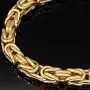 Nobles Königsarmband aus hochwertigem 14K 585 Gold in Mega Stärke von ca. 9mm und ca. 24,5 cm Länge