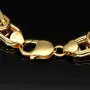 Nobles Königsarmband aus hochwertigem 14K 585 Gold in Mega Stärke von ca. 9mm und ca. 24,5 cm Länge