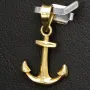 Edler Anker-Anhänger aus funkelndem Gold (14K 585 Gelbgold)
