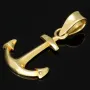Edler Anker-Anhänger aus funkelndem Gold (14K 585 Gelbgold)