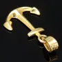 Edler Anker-Anhänger aus funkelndem Gold (14K 585 Gelbgold)
