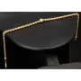 Hochwertig produziertes Twist-Armband / Kordelarmband mit stilvoll eingearbeiteter Goldperle aus edlem 585 14k Gold, ca. 2mm breit, 19cm lang