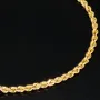 Hochwertig produziertes Twist-Armband / Kordelarmband mit stilvoll eingearbeiteter Goldperle aus edlem 585 14k Gold, ca. 2mm breit, 19cm lang