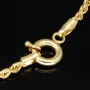 Hochwertig produziertes Twist-Armband / Kordelarmband mit stilvoll eingearbeiteter Goldperle aus edlem 585 14k Gold, ca. 2mm breit, 19cm lang