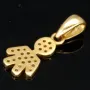 Goldanhänger „Kind, Junge“ aus 14K 585 Gold, präzise besetzt mit feinem Zirkoniabesatz