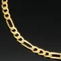 Edles Figaro Armband aus edlem, hochglanzpolierten 585 14k Gold in zeitlosem Design, ca. 2,5mm breit, ca. 20cm lang