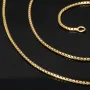 Funkelnde Venezianerkette aus hochwertigem Gelbgold (585 14k Gold) für schlanke Damen und Kinder (45cm Länge, ca. 1mm)