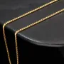 Funkelnde Venezianerkette aus hochwertigem Gelbgold (585 14k Gold) für schlanke Damen und Kinder (45cm Länge, ca. 1mm)