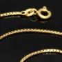 Funkelnde Venezianerkette aus hochwertigem Gelbgold (585 14k Gold) für schlanke Damen und Kinder (45cm Länge, ca. 1mm)