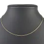 Funkelnde Venezianerkette aus hochwertigem Gelbgold (585 14k Gold) für schlanke Damen und Kinder (45cm Länge, ca. 1mm)