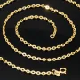 Hochwertig produzierte Goldkette / Ankerkette aus hochglanzpoliertem Gold (585 / 14K Gelbgold) , ca. 50cm Länge 2mm
