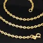 Hochwertig produzierte Goldkette / Ankerkette aus hochglanzpoliertem Gold (585 / 14K Gelbgold) , ca. 50cm Länge 2mm
