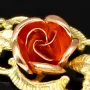 Exquisites Damen - Armband aus 333er (8k) Bicolor Gelbgold mit Rosenblüten aus Roségold mit filigranen Details ca. 19,5cm lang