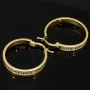 Funkelnde 585 / 14K Gold-Creolen in stilvollem Greco-Design mit kunstvollen Ornamenten und zeitloser Ausstrahlung