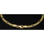 Exquisit gearbeitetes Figaro Armband aus glänzendem 14k Gold (585er), ca. 3mm breit, 18 cm lang