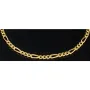 Exquisit gearbeitetes Figaro Armband aus glänzendem 14k Gold (585er), ca. 3mm breit, 18 cm lang
