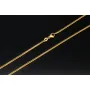 Edle Panzerkette aus funkelndem, hochglanzpoliertem Gold (585 / 14k Gelbgold) in ca. 42 cm, ca. 1,7 mm - für Damen und Kinder geeignet
