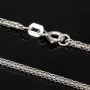 Glänzende Goldkette / Fuchsschwanzkette mit filigranem Design aus 585 14k Weißgold (ca. 55 cm lang, 1,5 mm breit)