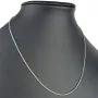 Glänzende Goldkette / Fuchsschwanzkette mit filigranem Design aus 585 14k Weißgold (ca. 55 cm lang, 1,5 mm breit)