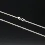 Glänzende Goldkette / Fuchsschwanzkette mit filigranem Design aus 585 14k Weißgold (ca. 55 cm lang, 1,5 mm breit)