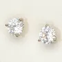 Zeitlos schöne Ohrstecker aus rhodiniertem 925er Sterling Silber, die mit brillant geschliffenen Zirkonia (Diamantimitation)
