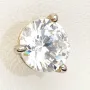 Zeitlos schöne Ohrstecker aus rhodiniertem 925er Sterling Silber, die mit brillant geschliffenen Zirkonia (Diamantimitation)