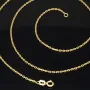 Elegante, feine Ankerkette aus funkelndem, hochglanzpoliertem Gelbgold (14K 585 Gold, ca. 50cm, ca. 1,2mm)
