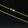 Elegante, feine Ankerkette aus funkelndem, hochglanzpoliertem Gelbgold (14K 585 Gold, ca. 50cm, ca. 1,2mm)