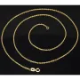 Elegante, feine Ankerkette aus funkelndem, hochglanzpoliertem Gelbgold (14K 585 Gold, ca. 50cm, ca. 1,2mm)