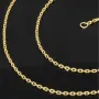 Kurze Ankerkette aus hochwertig verarbeitetem 14K 585 Gold - hochglanzpoliert, ca. 45cm, ca. 1,2mm
