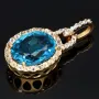 Eleganter Anhänger aus edlem Gold (9K 375 Gelbgold) in Vintage-Design mit funkelnden Zirkonia besetzt