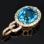 Eleganter Anhänger aus edlem Gold (9K 375 Gelbgold) in Vintage-Design mit funkelnden Zirkonia besetzt