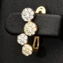 Bicolor Ohrringe in modernem Design aus edlem 585er 14K Gold besetzt mit leuchtenden Zirkonia