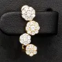 Bicolor Ohrringe in modernem Design aus edlem 585er 14K Gold besetzt mit leuchtenden Zirkonia