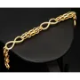 Exklusives Goldarmband mit eingearbeiteten Unendlichkeits-Elementen präzise besetzt mit weißen Zirkoniasteinen in 585 14K Gold in (ca. 20 cm Länge, ca. 9 mm Breite)