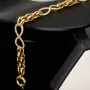 Exklusives Goldarmband mit eingearbeiteten Unendlichkeits-Elementen präzise besetzt mit weißen Zirkoniasteinen in 585 14K Gold in (ca. 20 cm Länge, ca. 9 mm Breite)
