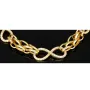 Exklusives Goldarmband mit eingearbeiteten Unendlichkeits-Elementen präzise besetzt mit weißen Zirkoniasteinen in 585 14K Gold in (ca. 20 cm Länge, ca. 9 mm Breite)