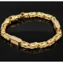 Prunkvolles Königsarmband mit leuchtenden Zirkonia aus 585er Gold (14 Karat) in ca. 21,5 cm Länge, 6 mm Breite